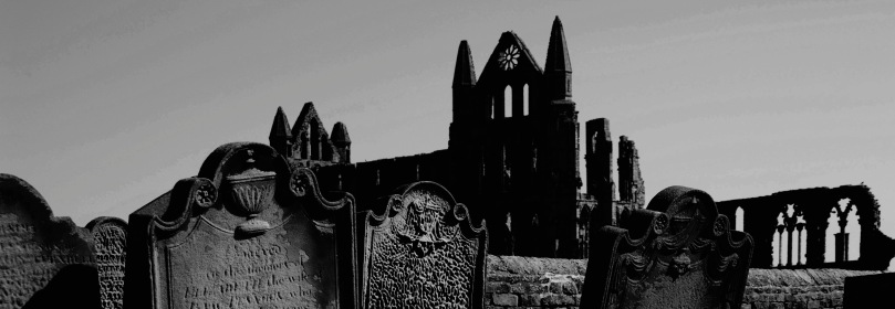 Gravestones at Whitby abbey